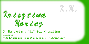 krisztina moricz business card